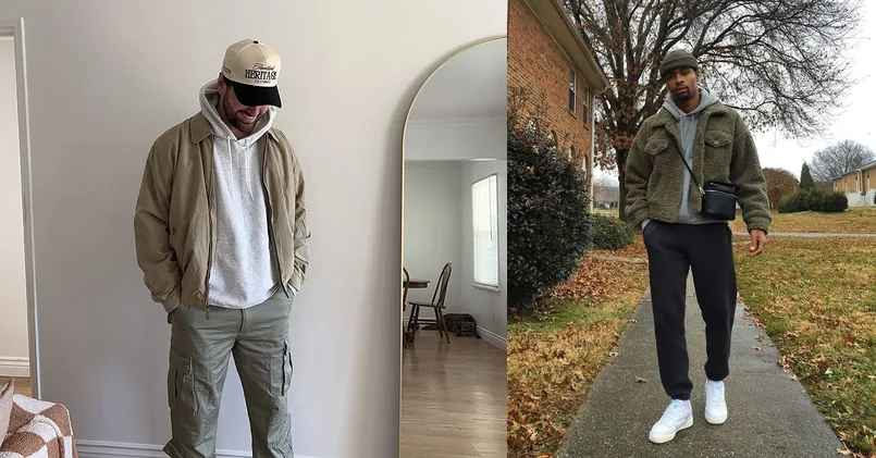 mens casual fashion, photo collage