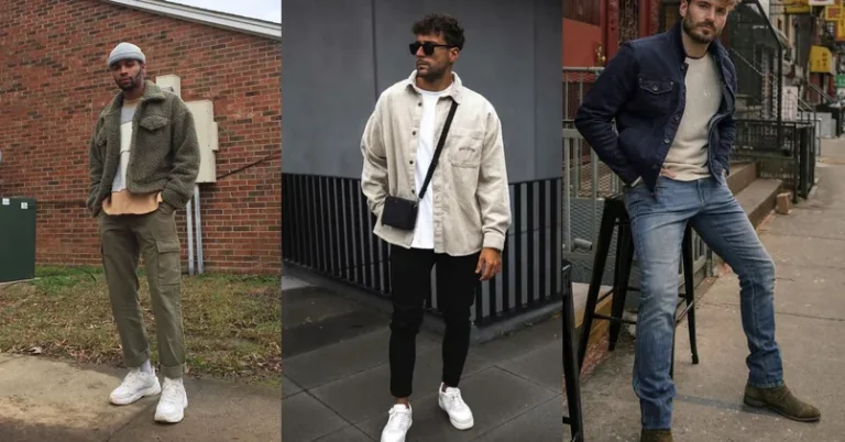 mens fall fashion, photo collage