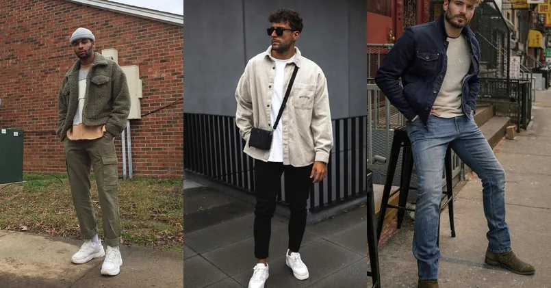 mens fall fashion, photo collage