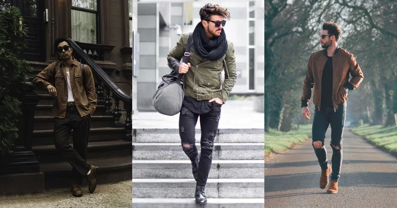 mens fashion for fall, photo collage