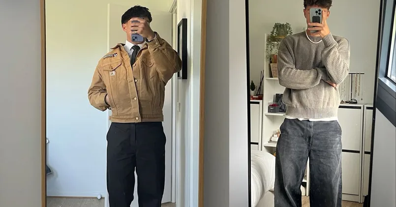 Mens winter fashion outfit collage