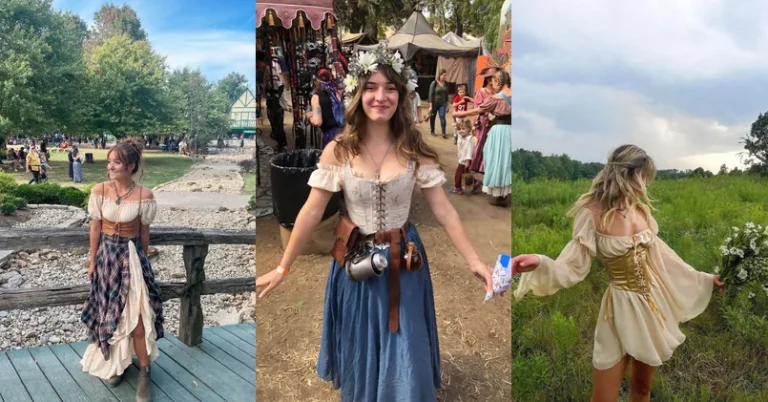 ren faire outfits, photo collage