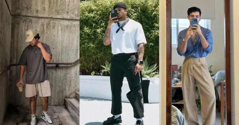 summer mens fashion, photo collage
